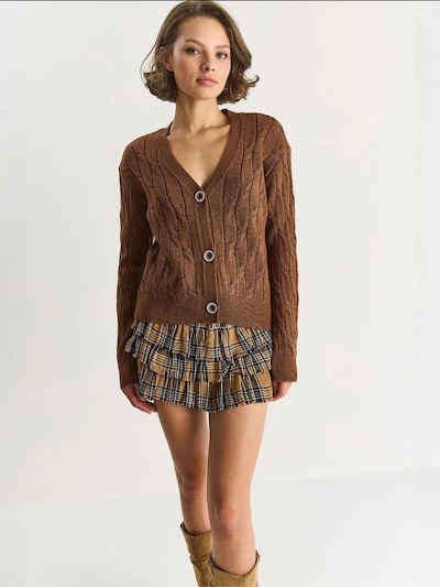 Bianco Lucci Strickjacke in braun, Produktansicht