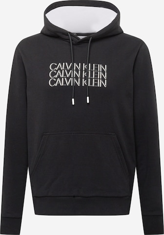 Sweat-shirt Calvin Klein en noir : devant