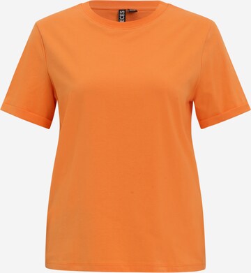 PIECES Shirt 'RIA' in Orange: front