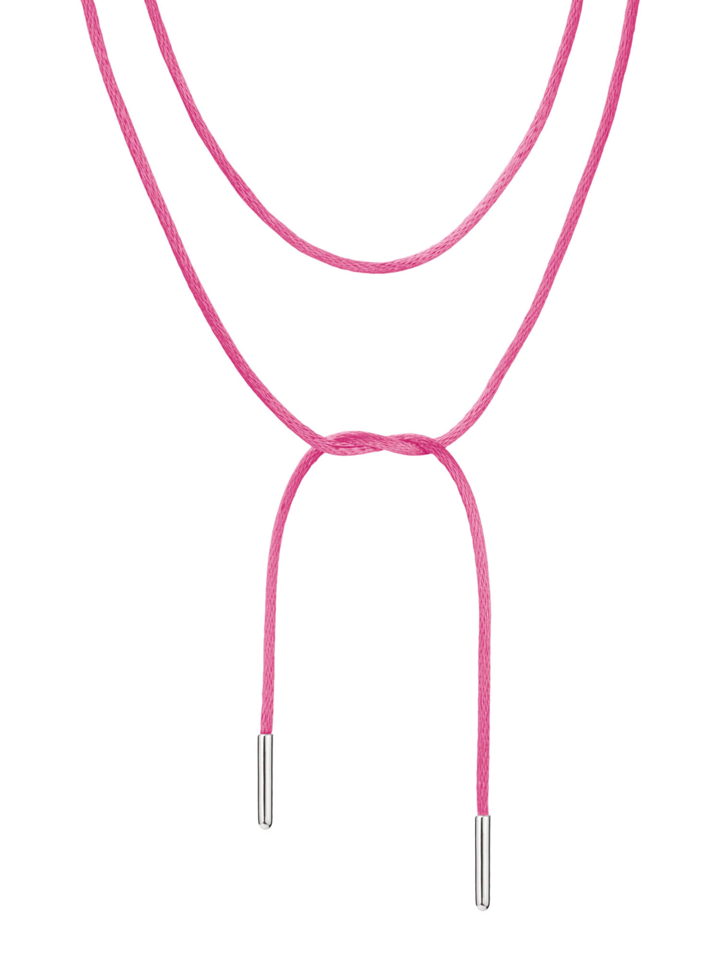 Thomas Sabo Textilkette Charm Club in Pink: Vorderseite