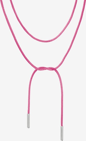 Thomas Sabo Textilkette Charm Club in Pink: Vorderseite