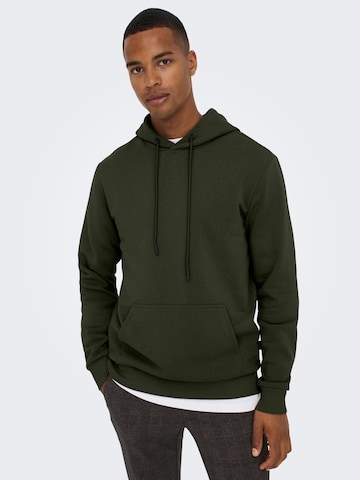 Only & Sons Regular fit Sweatshirt 'Ceres' in Green