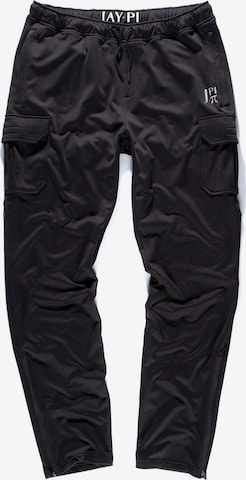 JAY-PI Regular Athletic Pants in Black: front