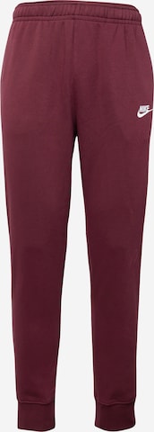 Nike Sportswear - Tapered Pantalón 'Club Fleece' en rojo: frente