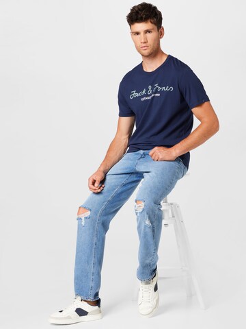 JACK & JONES T-Shirt 'Berg' in Blau