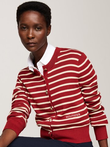 TOMMY HILFIGER Strickjacke in Rot