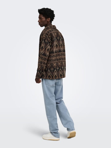 Only & Sons - Ajuste regular Chaqueta de entretiempo 'ONSDeal' en marrón