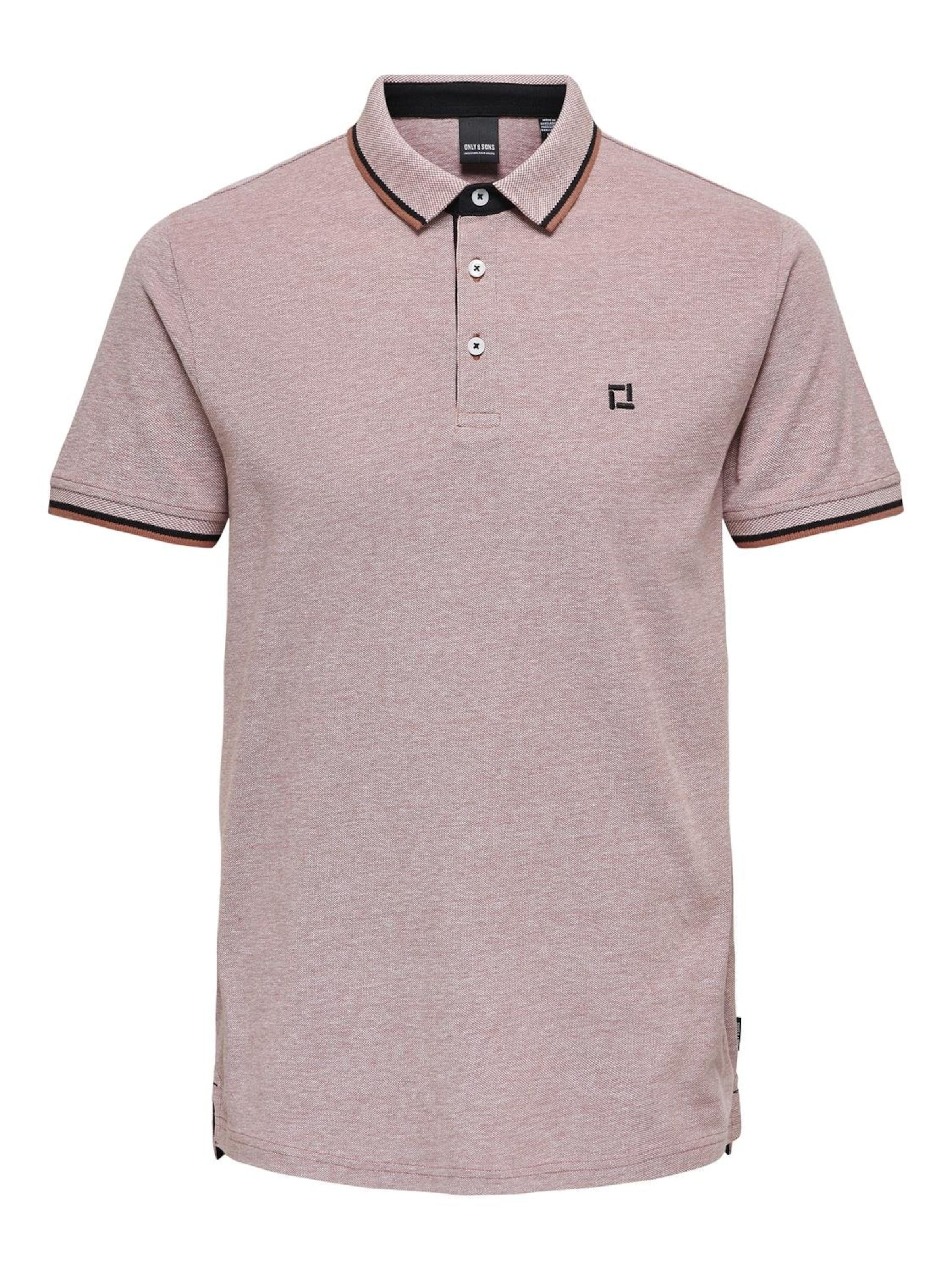 Only & Sons Tričko 'Fletcher' – hnědá: přední strana