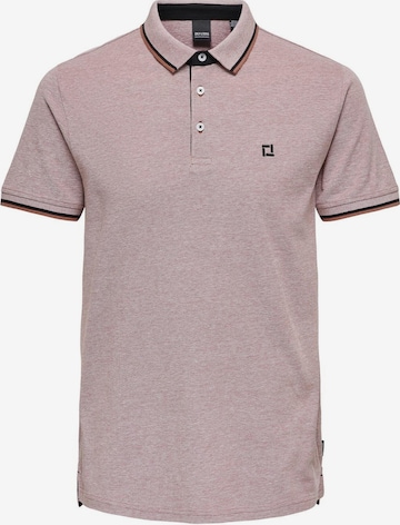 T-Shirt 'Fletcher' Only & Sons en marron : devant