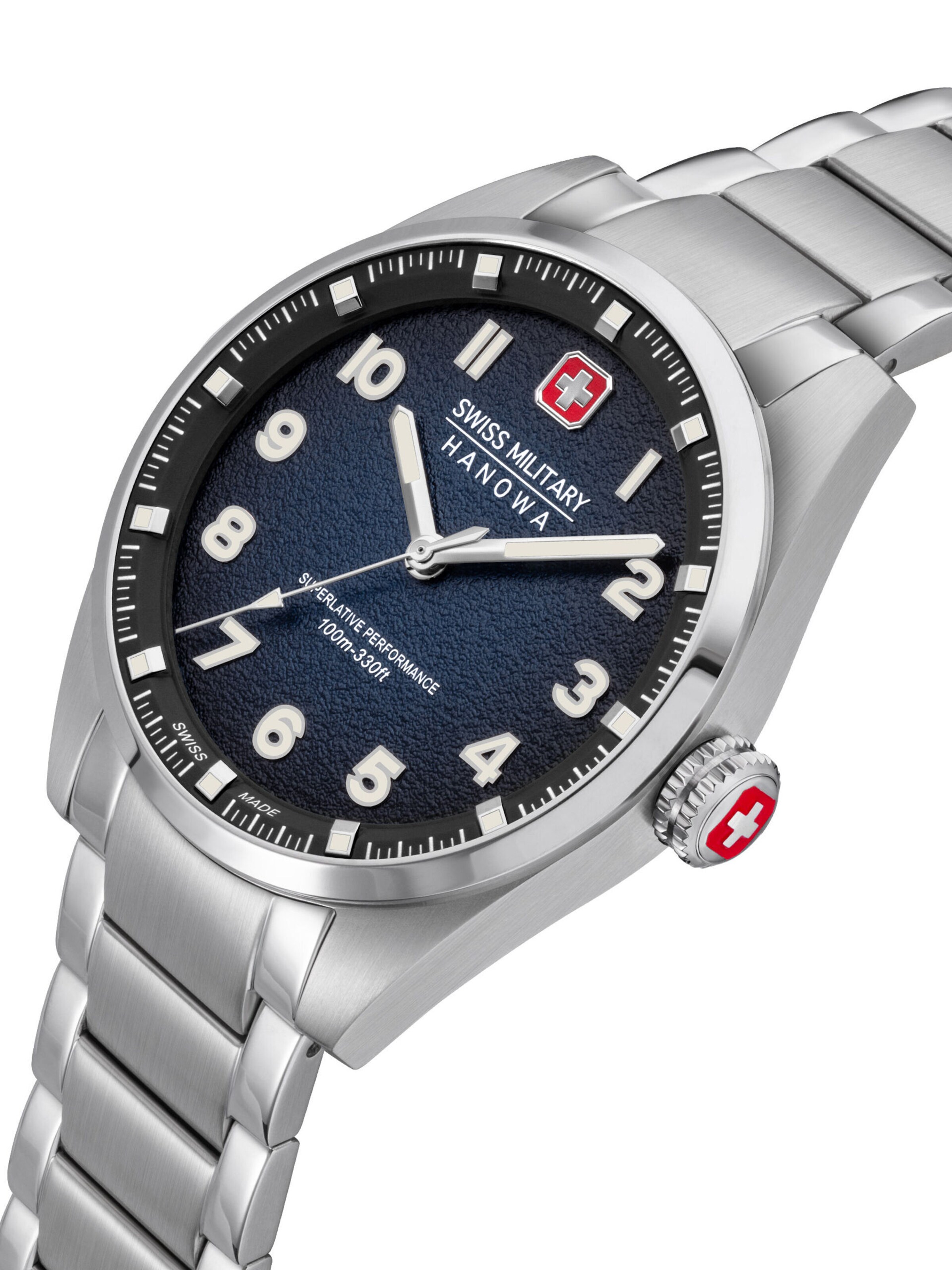 SWISS MILITARY HANOWA Uhr 'Greyhound' in Silber