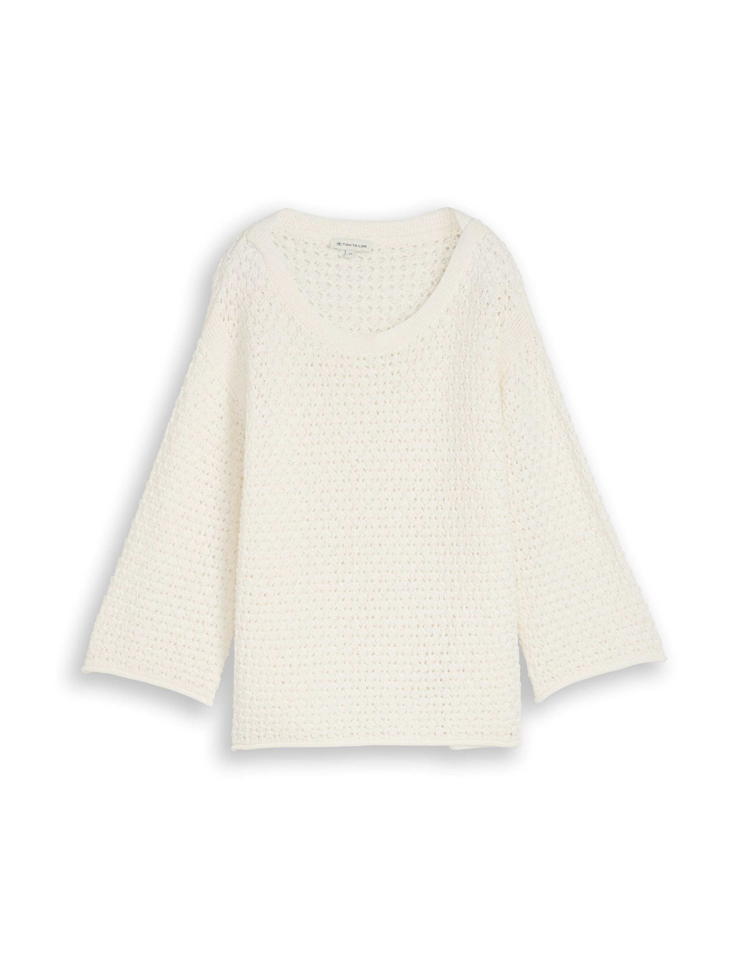 TOM TAILOR Pulóver - fehér: elől