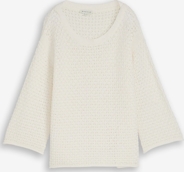 TOM TAILOR Свитер в Белый: спереди