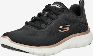 SKECHERS Veterschoen 'Flex Appeal 5.0 - Elegant Glow' in Zwart: voorkant