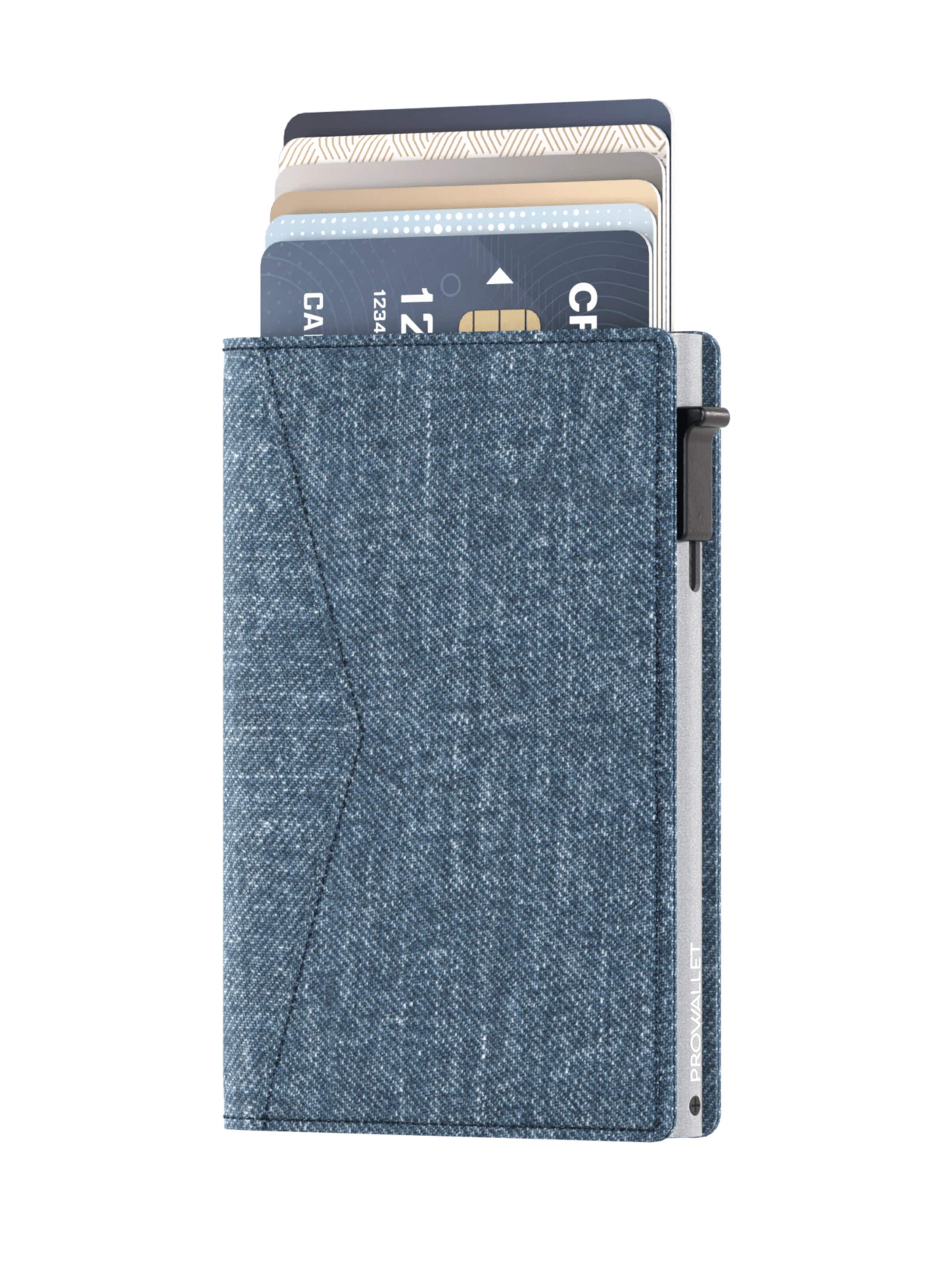 Prowallet Portemonnee 'Pasjeshouder Slim' in Blauw: voorkant