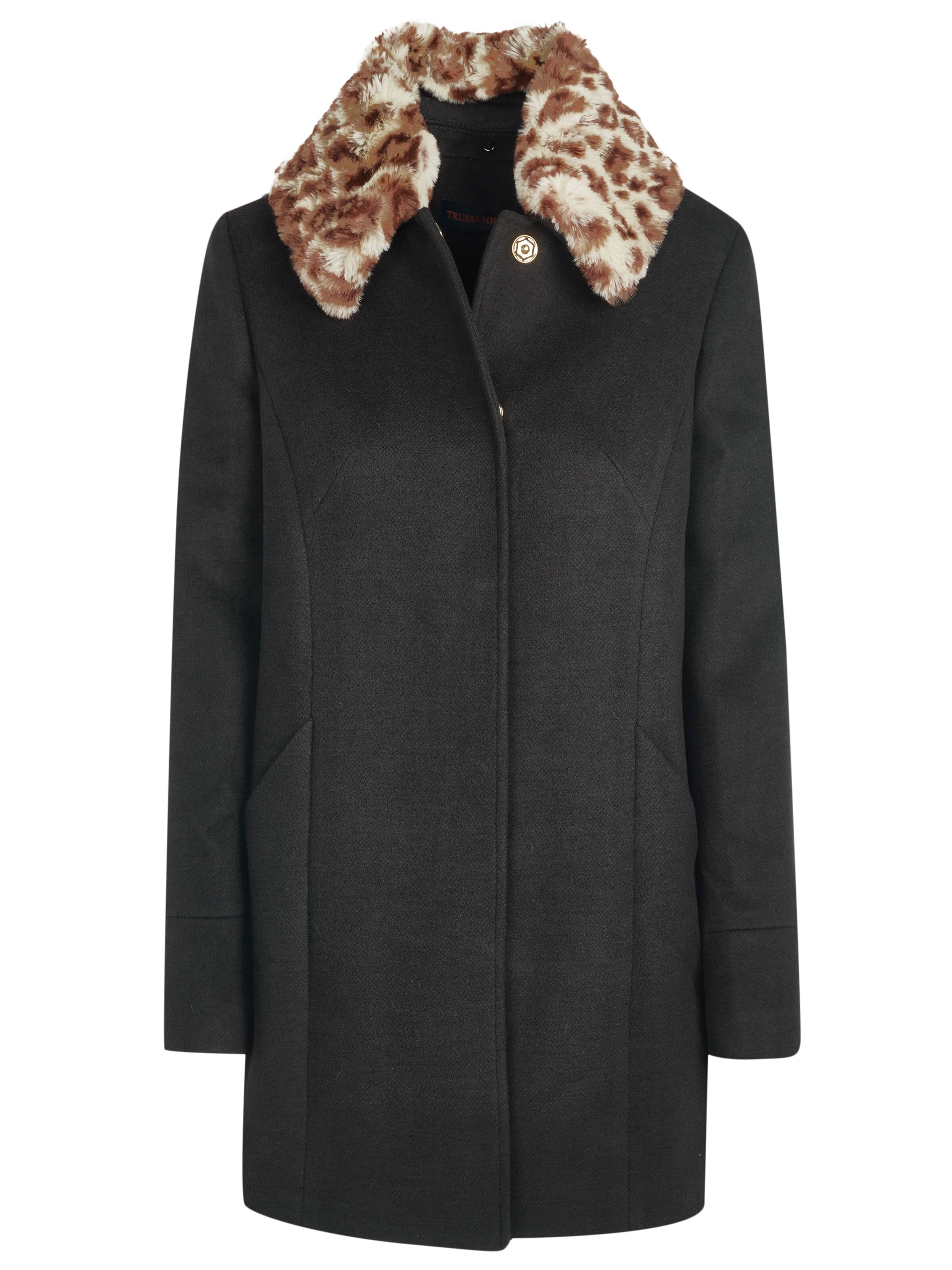 Trussardi Übergangsmantel 'Trussardi jeans Mantel'‌‌‌‌‌‌‌‌ in Schwarz: Vorderseite