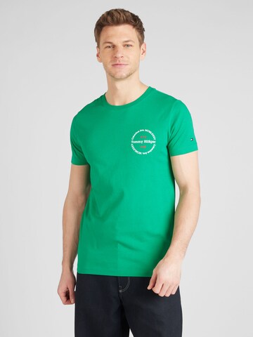 Tricou de la TOMMY HILFIGER pe verde: față