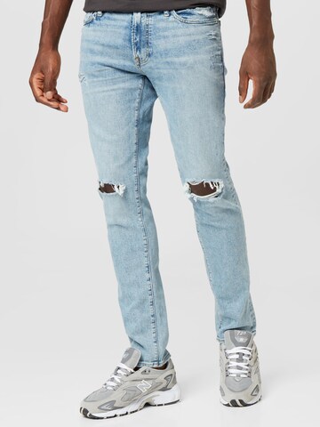 Skinny Jean Abercrombie & Fitch en bleu : devant