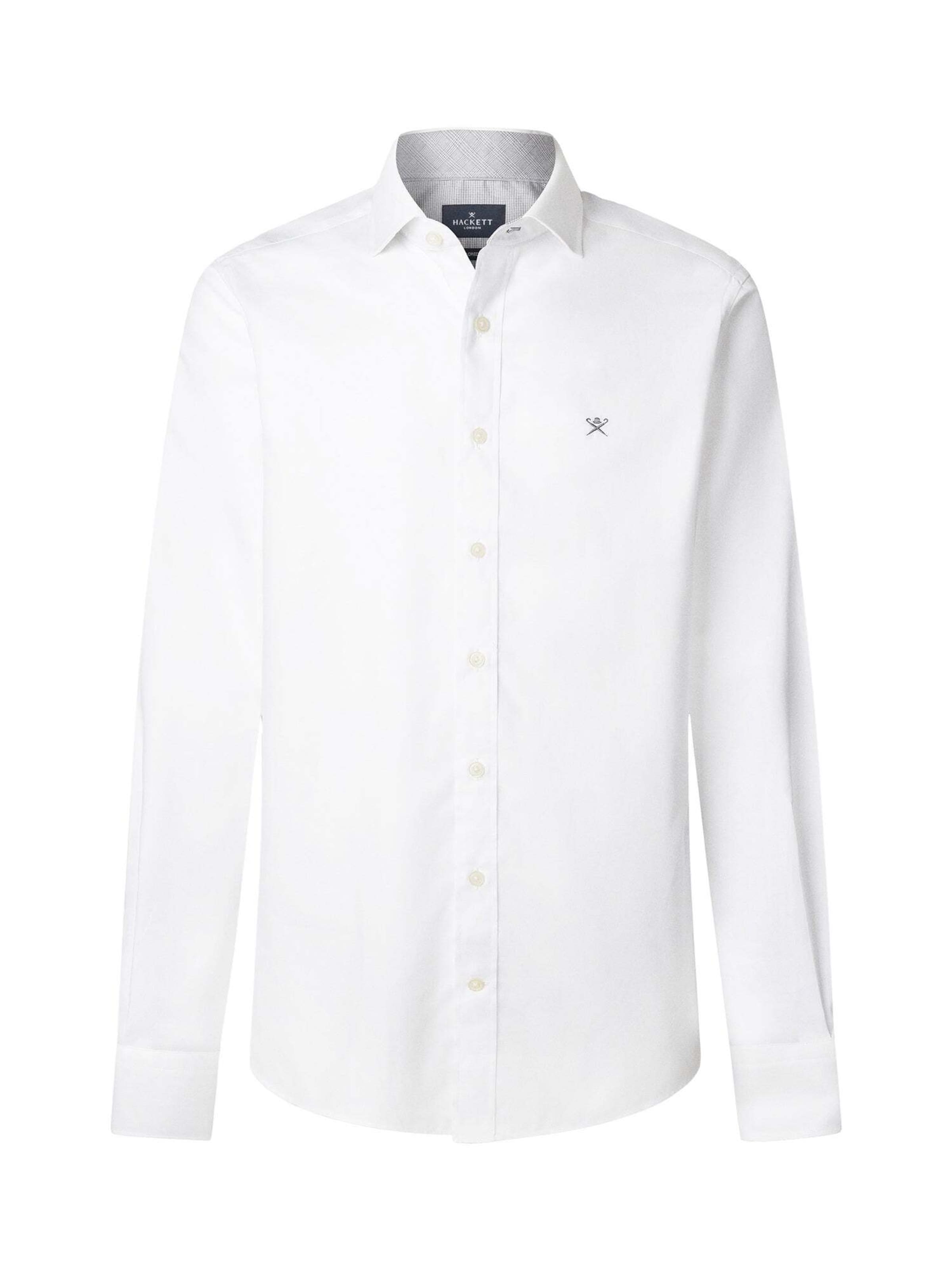 Coupe slim Chemise business Hackett London en blanc : devant