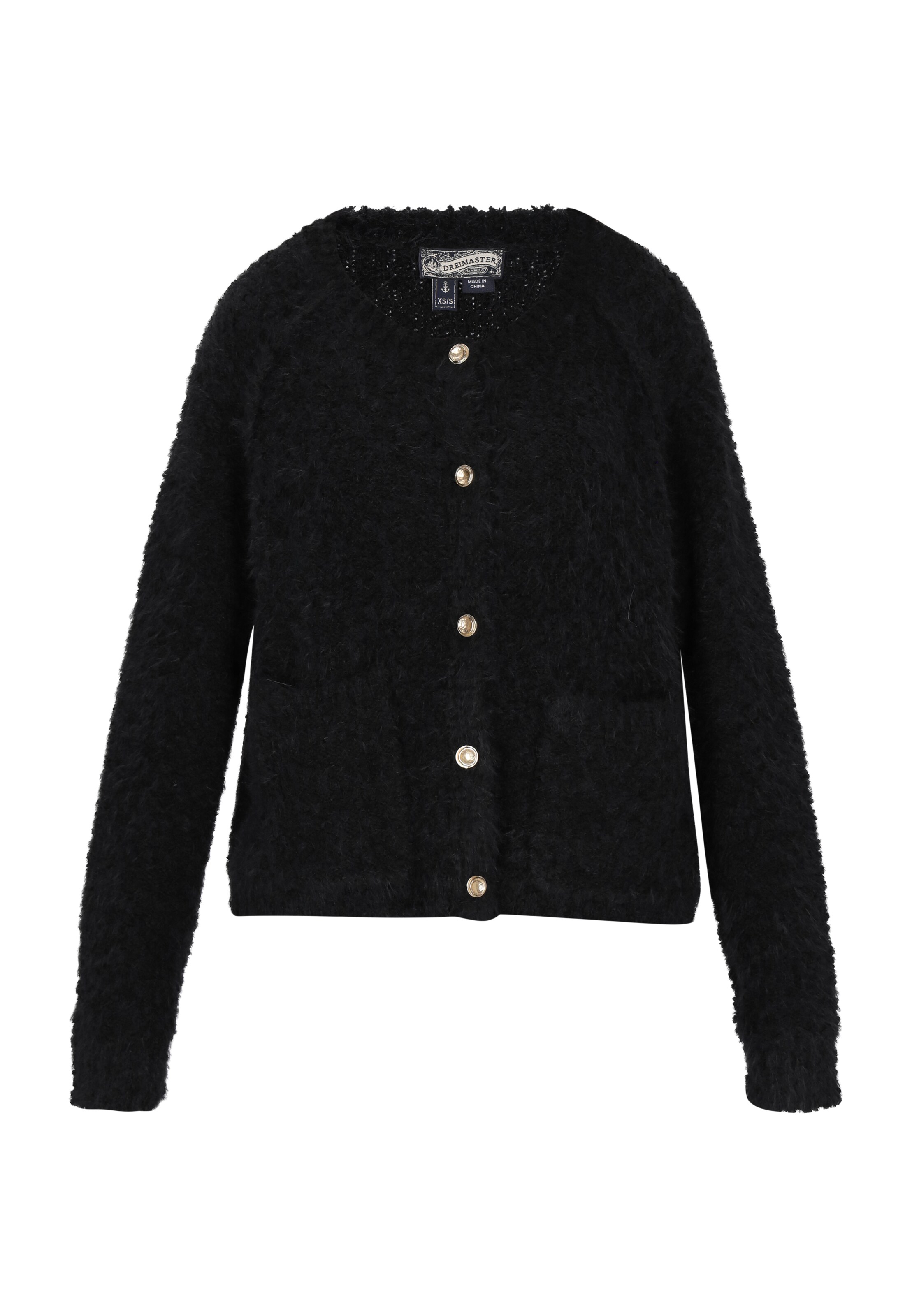 DreiMaster Vintage Kardigan – černá: přední strana
