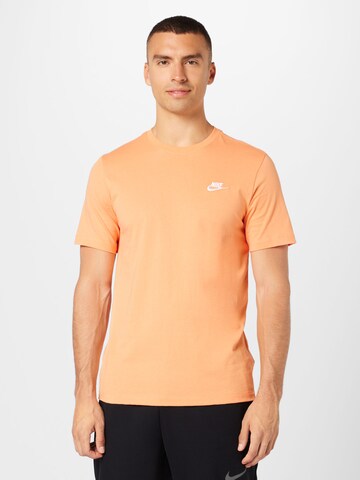 Nike Sportswear Средняя посадка Футболка 'Club' в Оранжевый: спереди