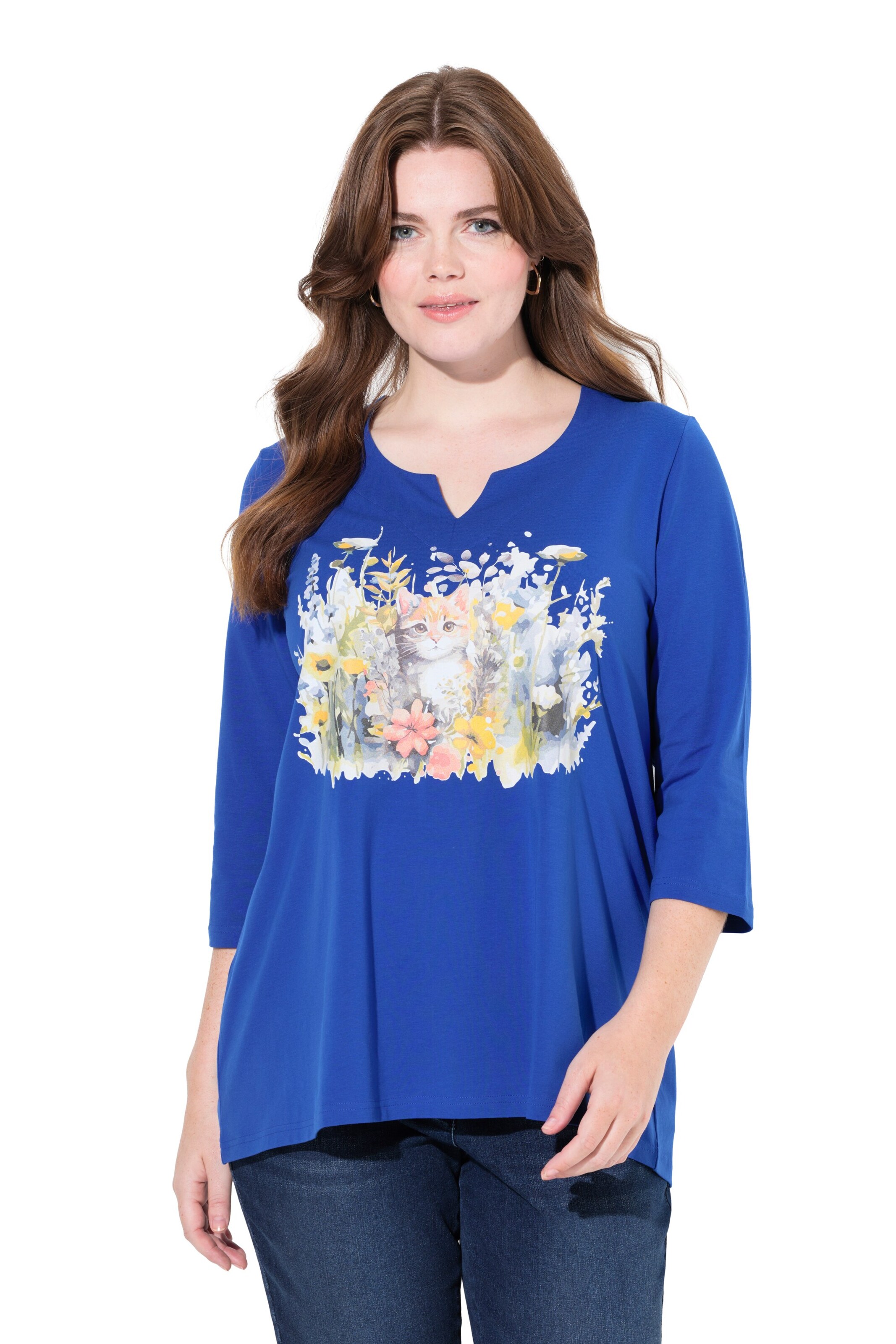 Ulla Popken Shirt in Blau: Vorderseite