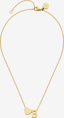 PURELEI - Cadena 'Letter Heart B' en oro: frente