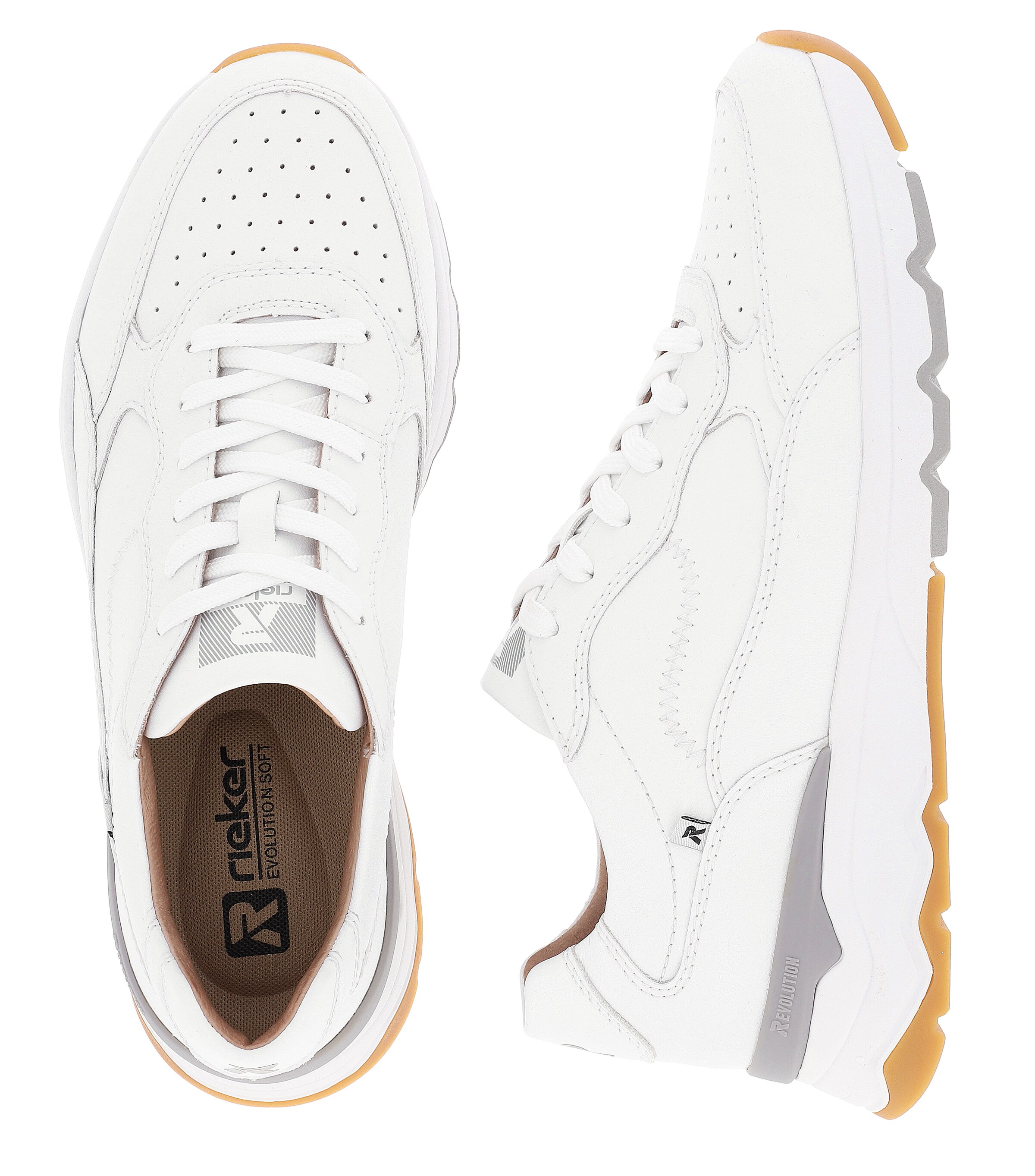 Baskets basses 'U0901' Rieker Sport en blanc