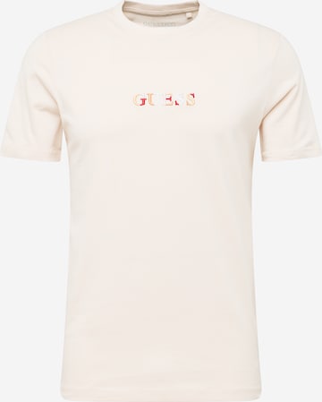 T-Shirt GUESS en rose : devant