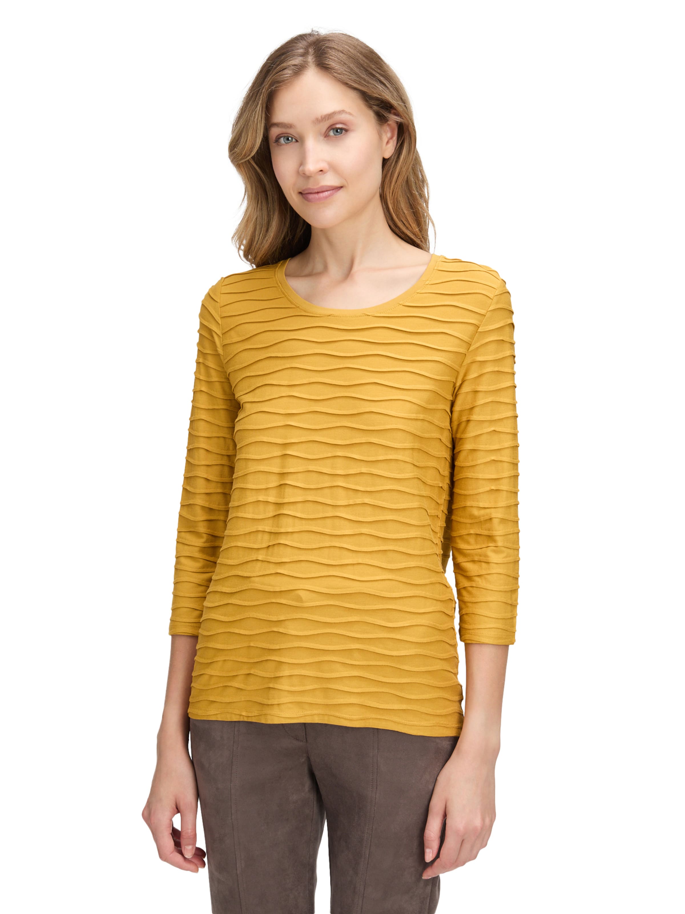 T-shirt Betty Barclay en jaune : devant