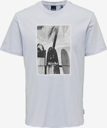 Only & Sons T-shirt 'Trey' i blå: framsida