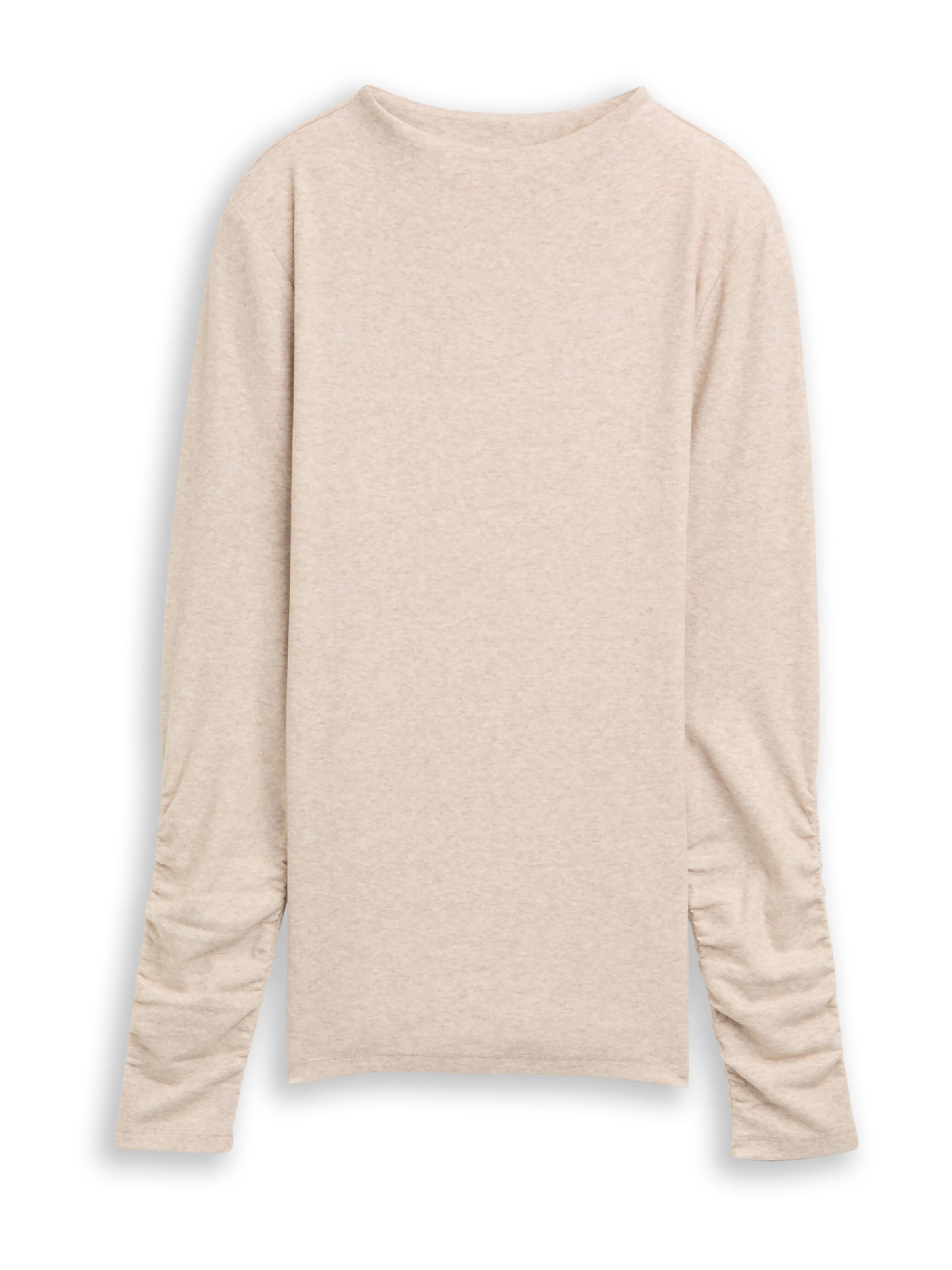 T-shirt TOM TAILOR DENIM en beige : devant