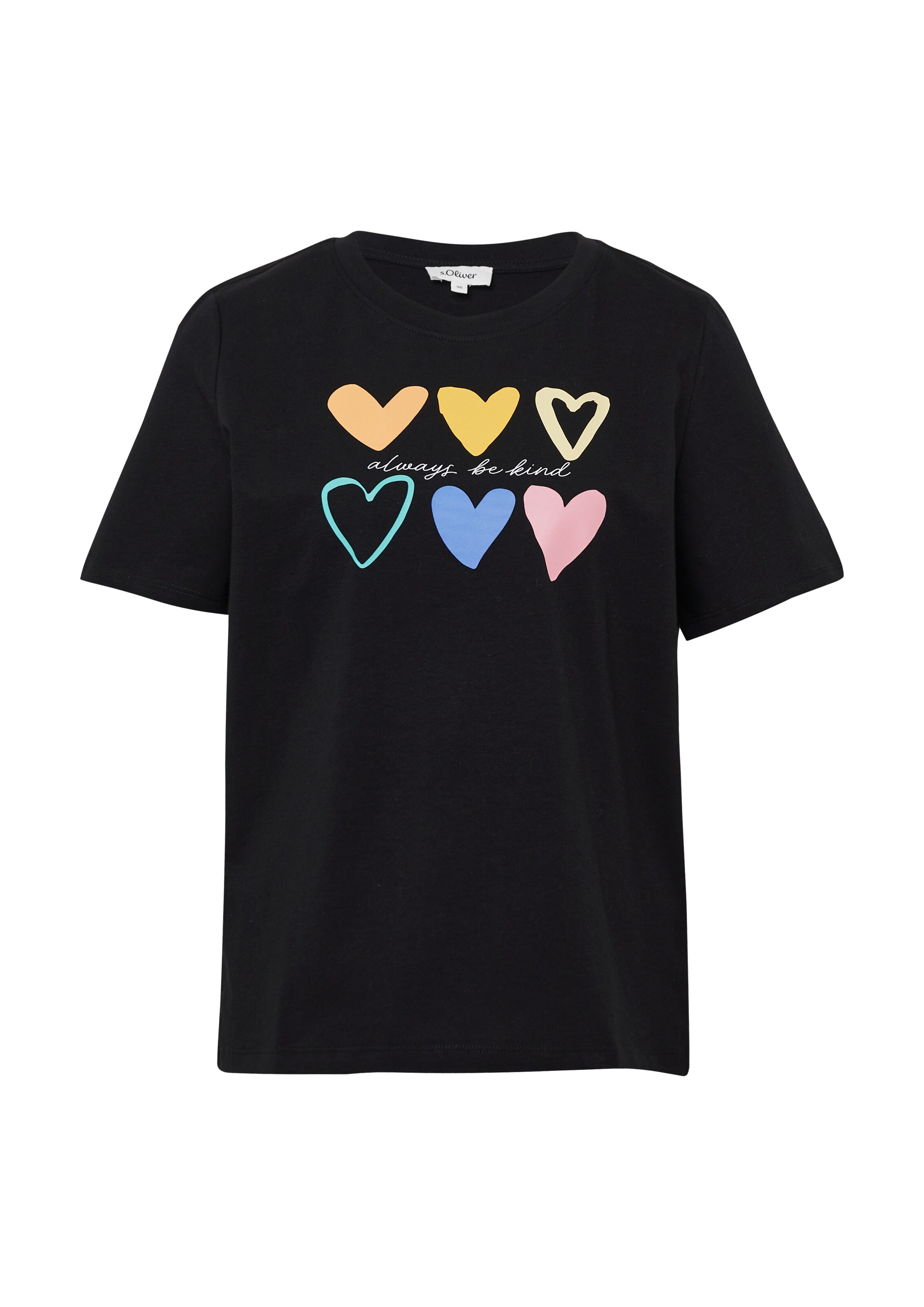 s.Oliver T-Shirt in Schwarz: Vorderseite