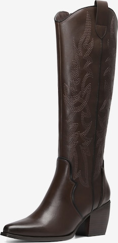 Dream Pairs Boots in Brown: front