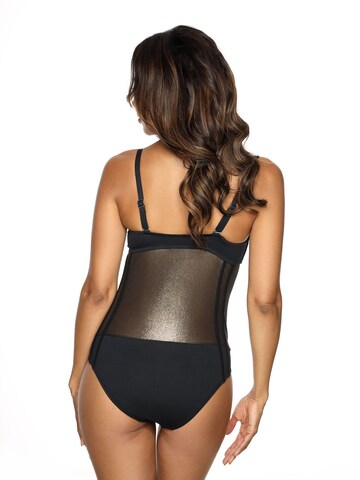 Lady Etna Push-up Badeanzug 'V-550/GO 001' in Schwarz