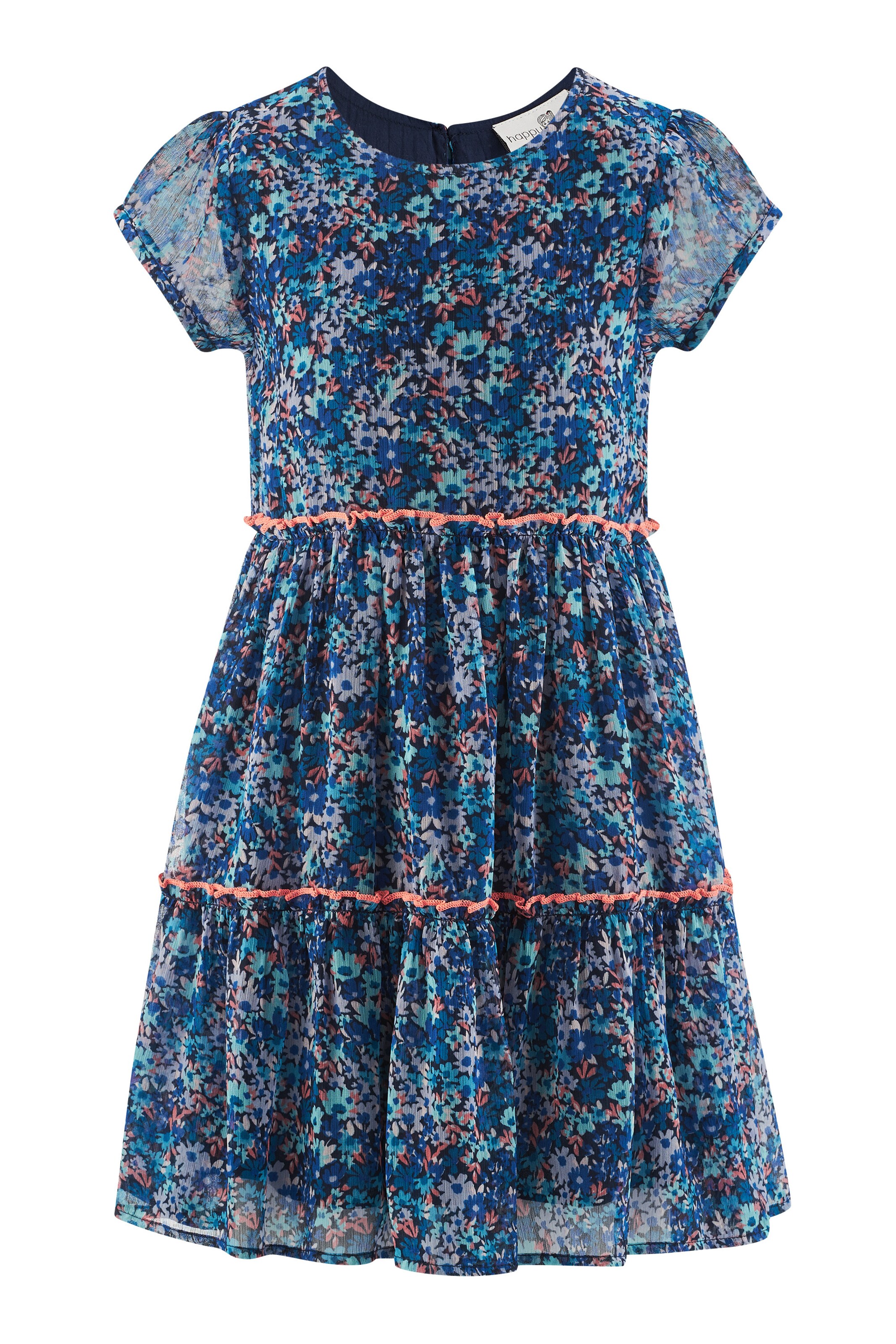 Rochie de la happy girls pe albastru: față