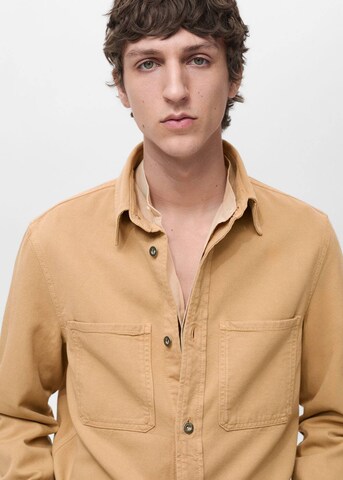 MANGO MAN Regular Fit Hemd 'Jay' in Beige