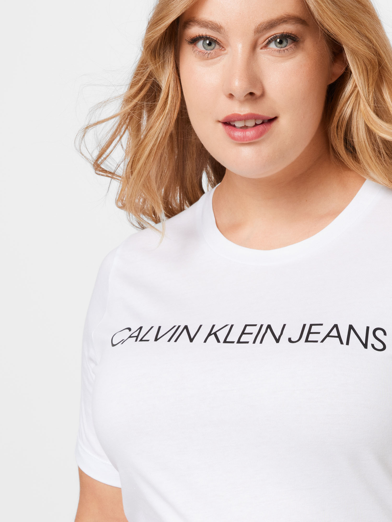 Donna Taglie comode Calvin Klein Jeans Curve Maglietta in Bianco, Nero 