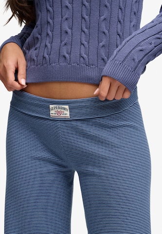 Superdry & Co Flared Broek 'Athletic Essentials' in Blauw