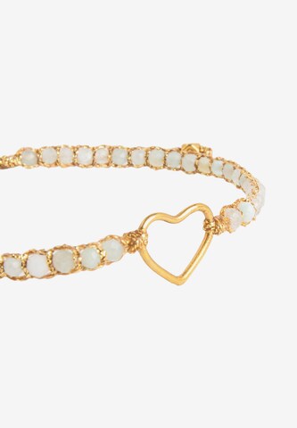 Bracelet 'Aquamarin' Samapura Jewelry en beige