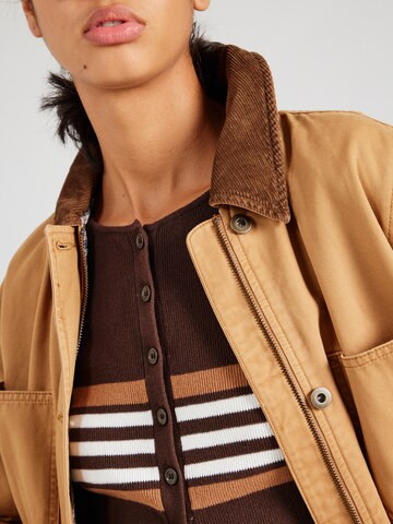Monki Knit cardigan in Brown