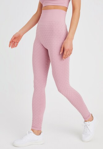 Leif Nelson Skinny Sporthose in Pink