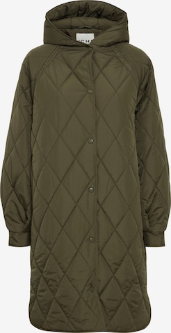 ICHI Between-Seasons Coat 'Hansa' in Green: front