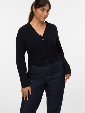 VERO MODA Knit cardigan 'Gold' in Black