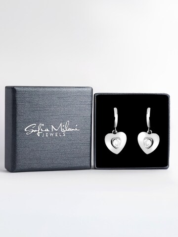Sofia Milani Ohrringe 'Heart'‌‌‌‌‌‌‌‌‌ in Silber