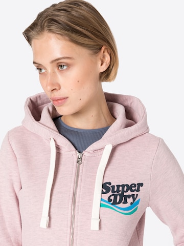 Superdry Sweatjacke 'Vintage Cooper Nostalgic' in Pink