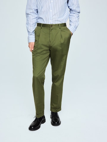 Effilé Pantalon à pince 'N. Premium' Next en vert : devant