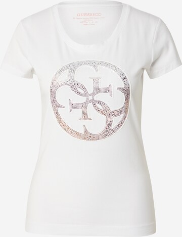 T-shirt GUESS en blanc : devant