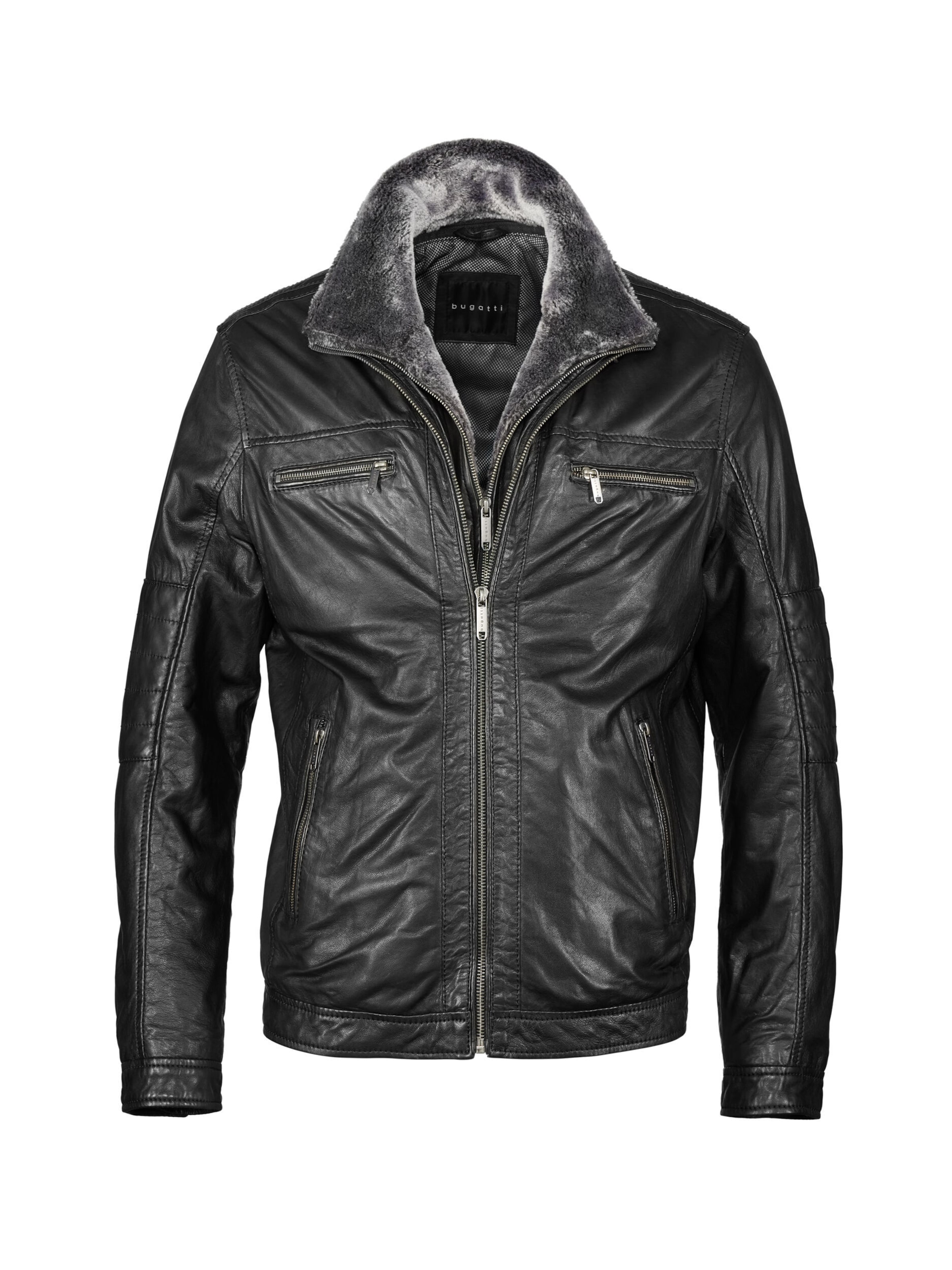 bugatti Between-season jacket 'BUHEAVEN' in Black: front