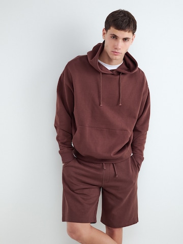 BALMOHK Μπλούζα φούτερ σε καφέ: μπροστά