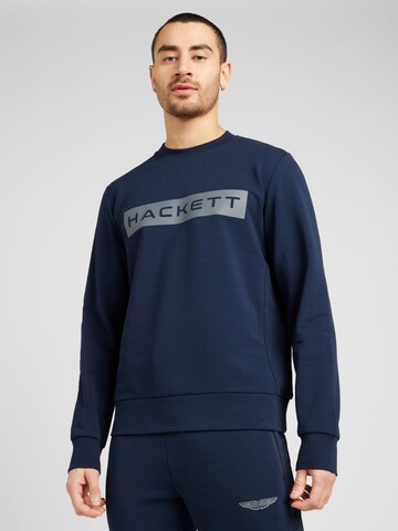 Hackett London Sweatshirt 'ESSENTIAL' in Blauw: voorkant